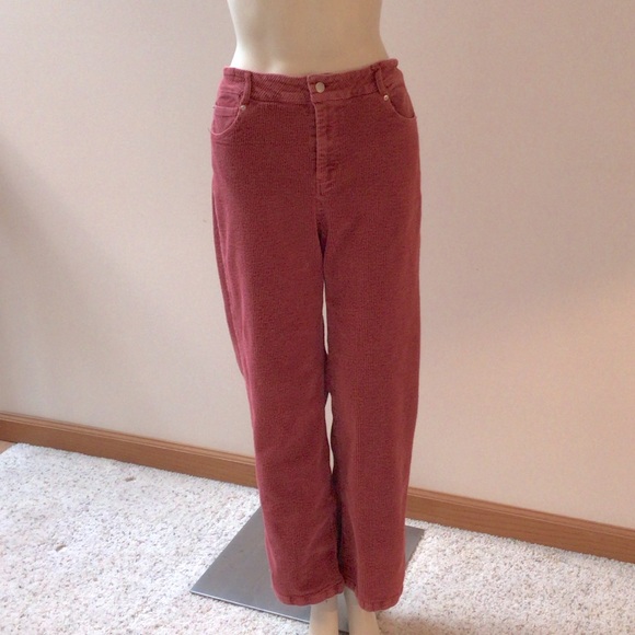 Emory Park Pinkish Corduroy Wide-legged Pants - Picture 2 of 11